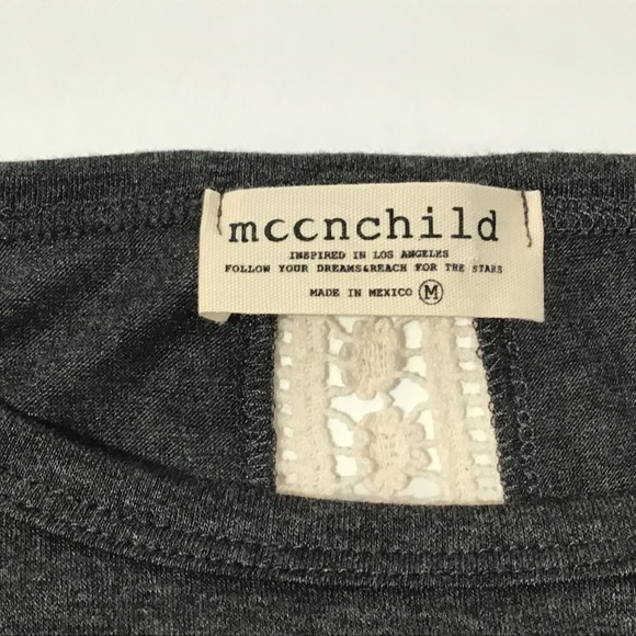 Moonchild Womens Tie Front Medium Shirt With Lace - Picture 8 of 8